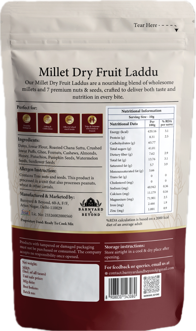 Millet Dry Fruit Laddu